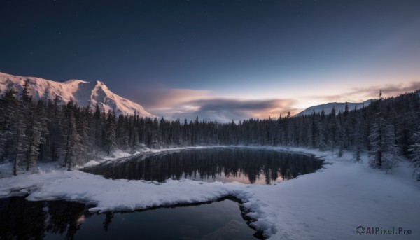 A striking snowy outdoors featuring the elegance of a landscape