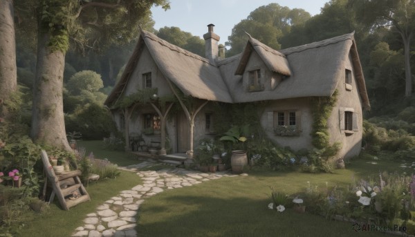 A peaceful day with a garden