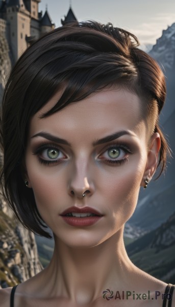 A female surrounded by a captivating outdoors