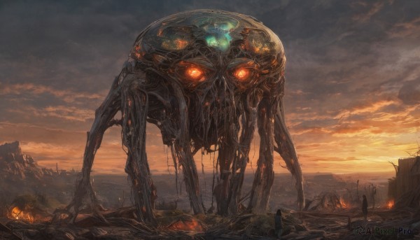 A stunning view of a alien in sunset outdoors
