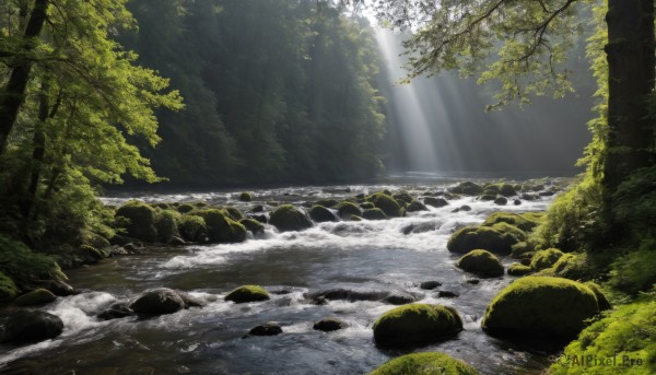 A waterfall captured beautifully in a inviting day