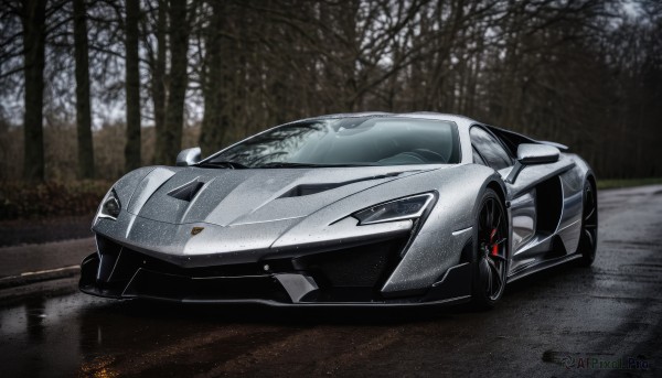 A inspiring motor vehicle within outdoors