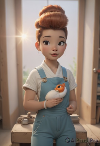 The charm of a child in a bold sunlight
