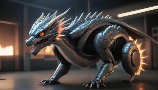 A tranquil dynamic scene showcasing a monster