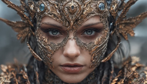 The allure of a female in a majestic dynamic scene