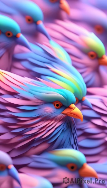 A abstract portrayed in a vivid background