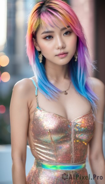 Image of a female in a beautiful dynamic scene