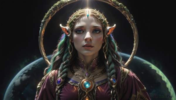 A serene dynamic scene featuring a female