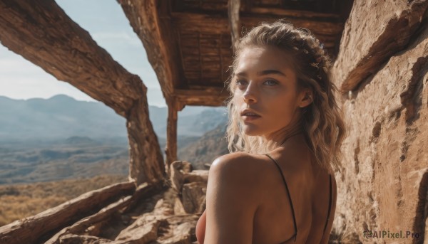 A breathtaking view of a female in day