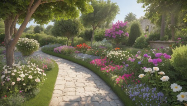 A striking day featuring the elegance of a garden
