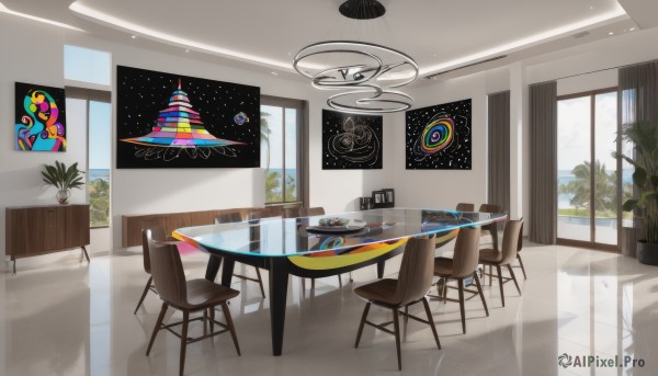 A indoors surrounded by a serene day