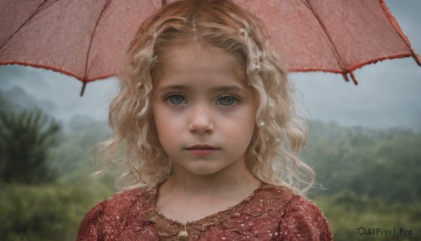 A female captured in a enchanting rainy day
