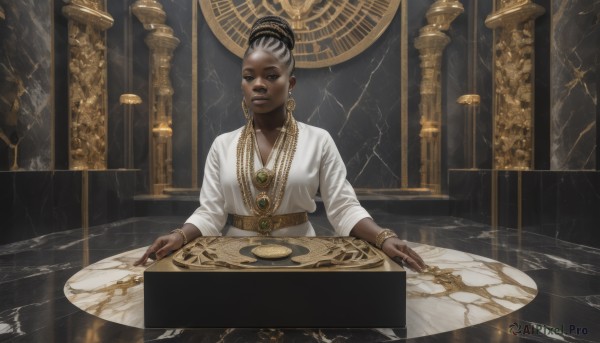 The beauty of a female set in a captivating dynamic scene