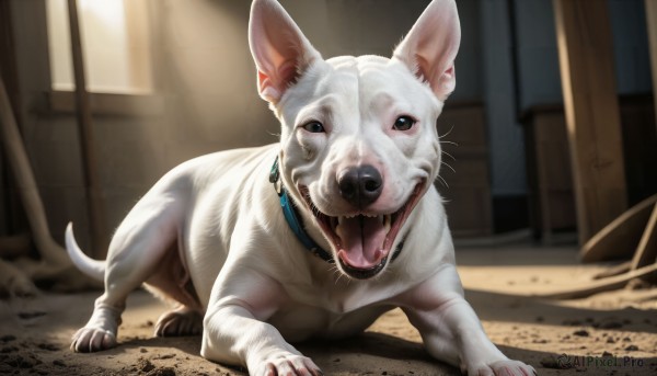 A stunning portrayal of a dog in a lush day