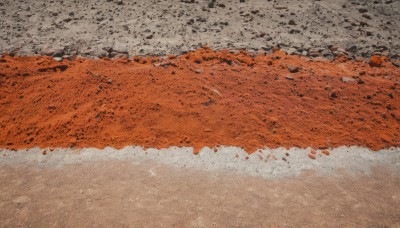 outdoors,no humans,shadow,traditional media,nature,scenery,rock,footprints,day,from above,beach,sand,shore,orange theme