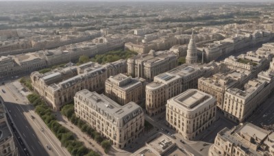 outdoors,tree,no humans,from above,building,scenery,city,cityscape,bridge,river,skyscraper,sky,day,water,ground vehicle,motor vehicle,car,road,tower,landscape