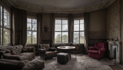 sky,day,cloud,indoors,tree,pillow,book,no humans,window,bed,chair,table,plant,curtains,nature,scenery,couch,snow,forest,wooden floor,lamp,ruins,winter,cushion,bare tree,armchair,carpet,rug,bottle,candle,floor,cabinet,chandelier