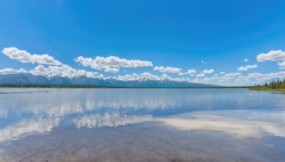 outdoors,sky,day,cloud,water,tree,blue sky,no humans,shadow,ocean,beach,cloudy sky,grass,nature,scenery,forest,reflection,mountain,horizon,road,landscape,lake,shore,hill,reflective water,sand,mountainous horizon,island