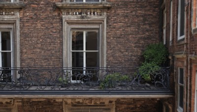 outdoors,indoors,no humans,window,plant,building,scenery,stairs,door,potted plant,wall,brick wall,arch,brick,day,tree,ground vehicle,fence,road,bush,house,bicycle