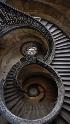 looking at viewer,indoors,no humans,from above,scenery,reflection,wooden floor,stairs,fantasy,gears,arch,eye focus,solo,weapon,sword,shadow,still life