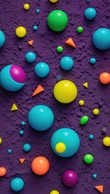 no humans,shadow,from above,scenery,purple background,balloon,colorful,ball,still life,triangle