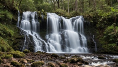 outdoors,day,water,tree,no humans,nature,scenery,forest,rock,river,waterfall,moss,stream,sunlight,landscape