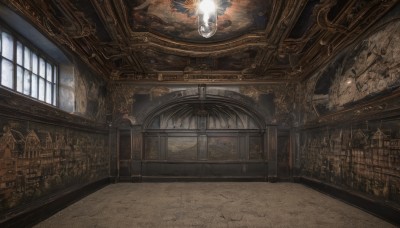 indoors,no humans,window,sunlight,scenery,stairs,light,architecture,pillar,ceiling,hallway,church,arch,chandelier,column,1girl,wings,day,building,fantasy