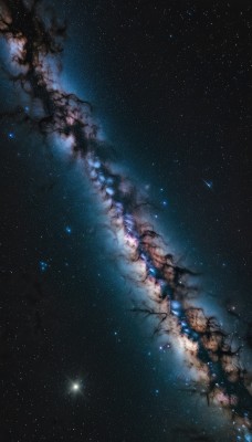 outdoors,sky,cloud,star (symbol),tree,no humans,night,star (sky),night sky,scenery,starry sky,dark,shooting star,galaxy,milky way,space