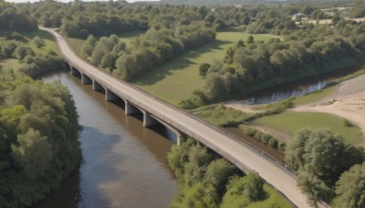 outdoors,day,water,tree,no humans,grass,nature,scenery,forest,reflection,road,bush,bridge,river,landscape,lake,path