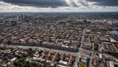 outdoors,sky,day,cloud,tree,no humans,ocean,from above,cloudy sky,building,scenery,city,horizon,cityscape,river,landscape,water,blue sky,dutch angle,nature,skyscraper