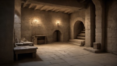 HQ,indoors,book,no humans,window,shadow,chair,table,sunlight,scenery,lantern,stairs,door,light,lamp,candle,wall,stone floor,crate,light rays,pillar,quill,arch,candlestand