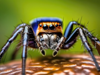 solo,looking at viewer,open mouth,full body,teeth,blurry,no humans,depth of field,blurry background,sunglasses,bug,claws,spikes,monster,motion blur,realistic,antennae,silk,spider,outdoors,black eyes,animal,grass,green background,animal focus,extra eyes,horror (theme)