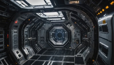 signature,no humans,window,from above,scenery,machinery,science fiction,realistic,space,spacecraft,cockpit,artist name,robot,light,planet,lights