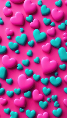 solo,heart,no humans,pink theme,heart background,pink background