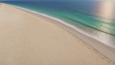 outdoors,sky,day,water,no humans,ocean,beach,sunlight,scenery,sand,horizon,waves,shore,multiple girls,cloud