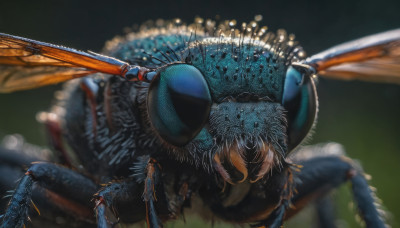 wings, blurry, depth of field, blurry background, bug, monster, realistic