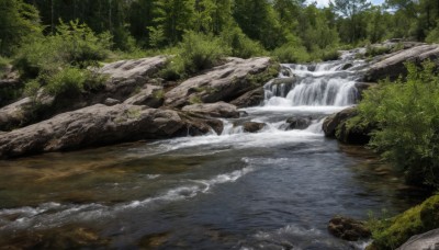 outdoors,day,water,tree,no humans,sunlight,nature,scenery,forest,rock,river,waterfall,landscape,stream,plant