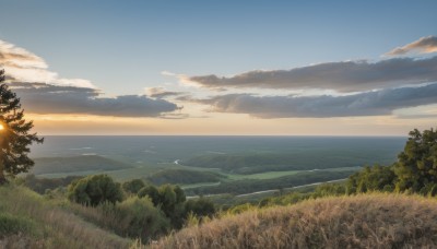 outdoors,sky,day,cloud,signature,water,tree,blue sky,no humans,bird,ocean,sunlight,cloudy sky,grass,nature,scenery,forest,sunset,mountain,horizon,river,landscape,mountainous horizon,lake,hill,military,aircraft,military vehicle,airplane,vehicle focus