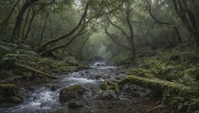 outdoors, water, tree, no humans, sunlight, plant, nature, scenery, forest, rock, green theme, river, moss, stream