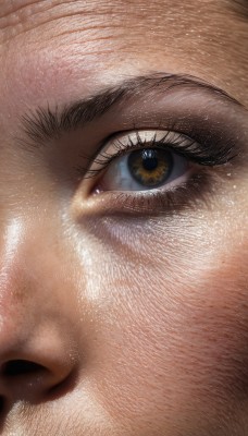 solo,looking at viewer,blue eyes,1boy,brown eyes,male focus,lips,eyelashes,close-up,reflection,realistic,eye focus,yellow eyes,shiny,facial hair