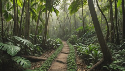 outdoors,day,tree,no humans,leaf,sunlight,grass,plant,nature,scenery,forest,road,bamboo,green theme,bamboo forest,path,bush