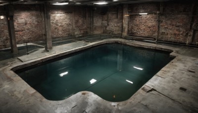 indoors,no humans,scenery,reflection,science fiction,light,hallway,window,building,door,tiles,wall,tile floor,ceiling light