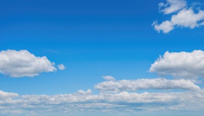 outdoors,sky,day,cloud,blue sky,no humans,cloudy sky,scenery,blue theme,horizon,monochrome