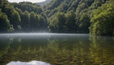 outdoors,day,water,tree,no humans,sunlight,nature,scenery,forest,reflection,mountain,river,landscape,lake,reflective water,sky,cloud