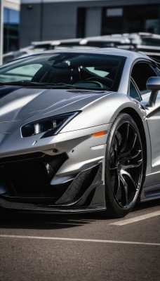 solo,outdoors,blurry,no humans,blurry background,ground vehicle,motor vehicle,car,road,vehicle focus,sports car,orange eyes,wheel