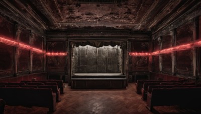 indoors,no humans,chair,table,scenery,couch,stairs,ruins,pillar,carpet,glowing,dark