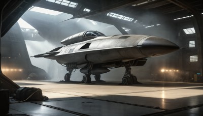 HQ,signature,military,no humans,window,building,scenery,science fiction,realistic,aircraft,military vehicle,airplane,vehicle focus,spacecraft,lights,jet,fighter jet,helmet,robot,cockpit,pilot