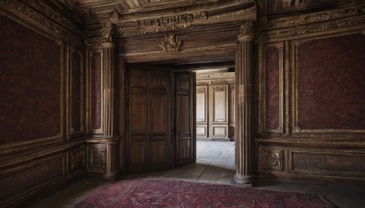 day,indoors,no humans,window,sunlight,scenery,wooden floor,stairs,door,pillar,floor,hallway,carpet,arch,column,architecture,throne,rug