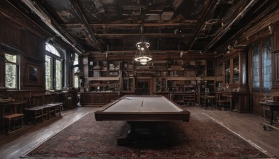 day,indoors,book,no humans,window,chair,table,sunlight,scenery,wooden floor,stairs,bookshelf,lamp,architecture,stool,shelf,ceiling,carpet,ceiling light,rug,chandelier,wooden table,plant,desk,wooden chair