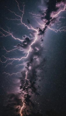 outdoors,sky,cloud,no humans,night,cloudy sky,star (sky),night sky,scenery,starry sky,electricity,lightning,tree,nature